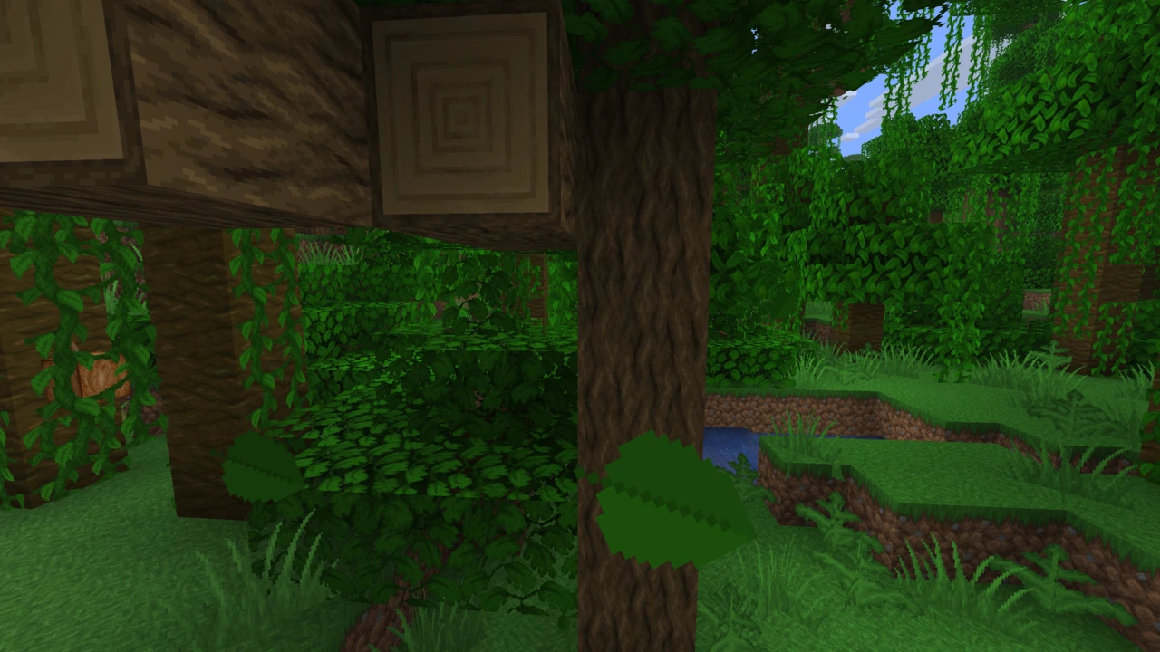 Jungle foliage with the Faithful texture pack