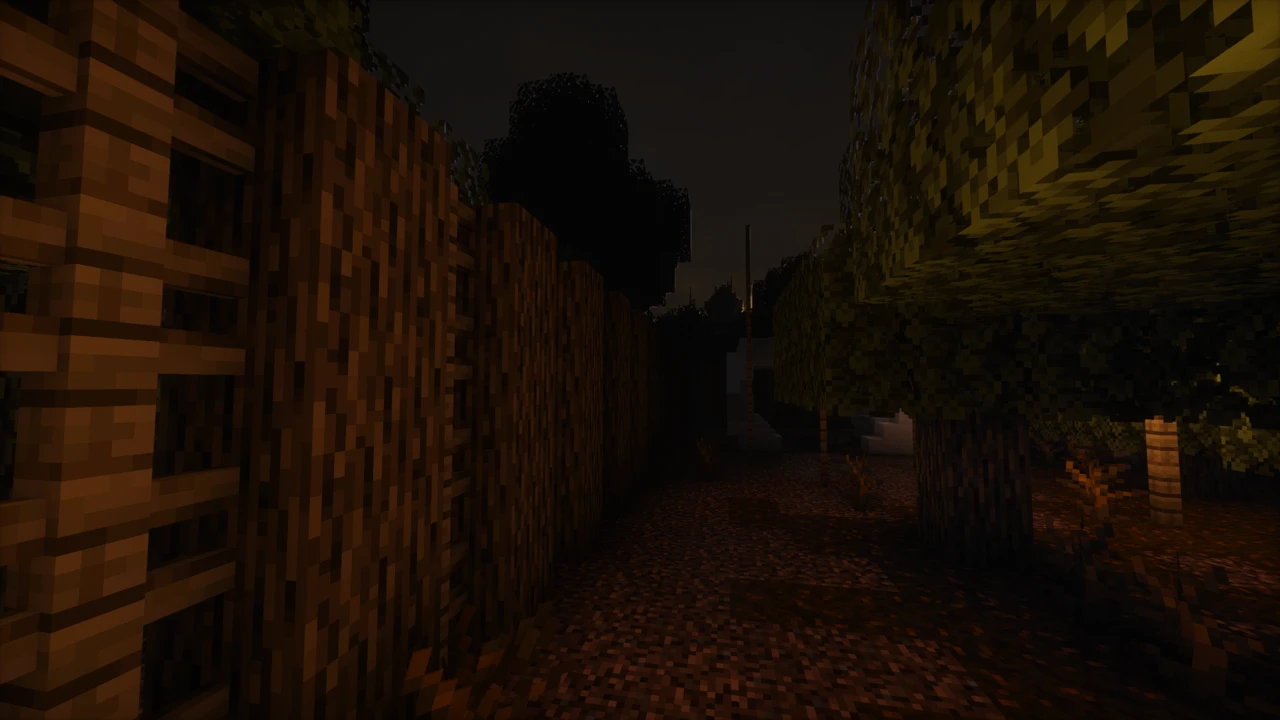 Dark alley at night in the Poison map