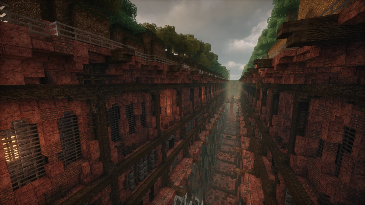 Deep brick shaft in the Project Elek map
