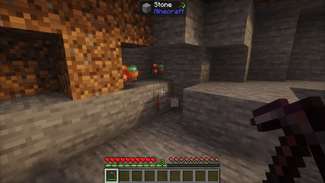 Copper dropped after mining a vein with VeinMiner